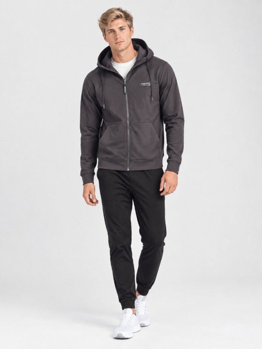 NWT Endeavor Athletic Men The Dynamic Warmup Hoodie Dark Oak Cooling Performance - Picture 3 of 10